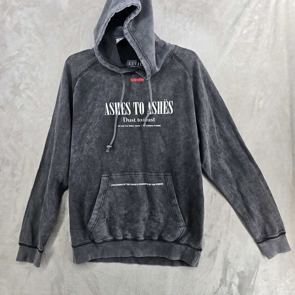 Civil Regime Ashes To Ashes Hoodie Pullover Sweatshirt Mens Size‎ M